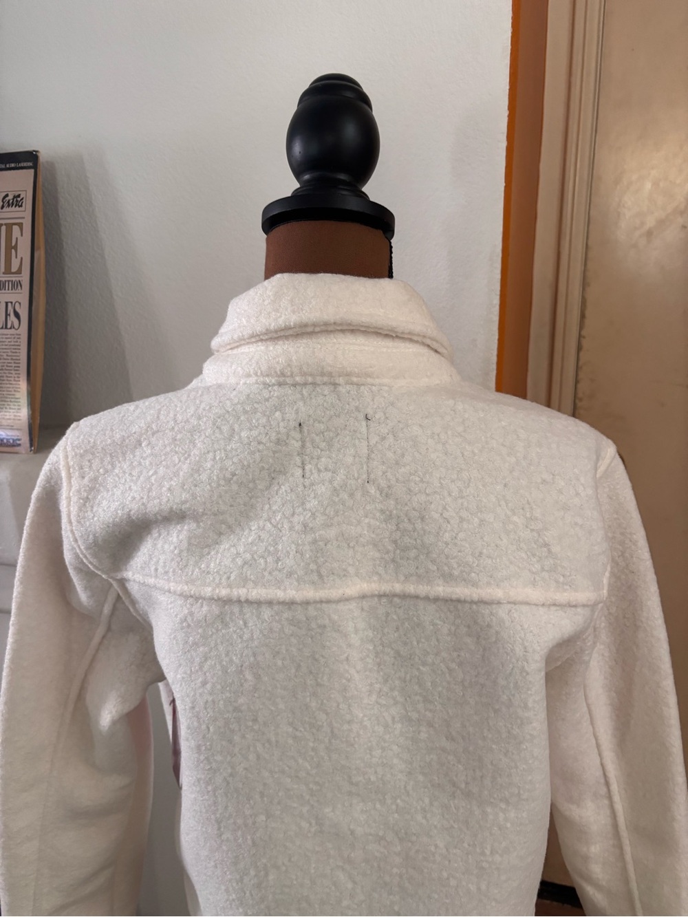 Love Tree Women Off-White Fleece Oversized Button-Up Shacket SZ M NWT. - Picture 7 of 8